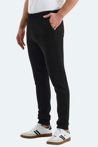 Slazenger - Slazenger VARIOUS Erkek Cepli Dar Paça Siyah Eşofman Altı