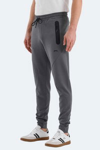Slazenger - Slazenger VARUNA Erkek Fermuar Cepli Dar Paça Koyu Gri Eşofman Altı