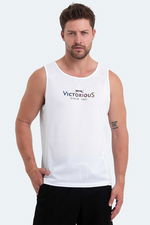 Slazenger - Slazenger VASANTA Erkek Kolsuz Beyaz Tişört Slazenger - Slazenger VASANTA Erkek Kolsuz Beyaz Tişört