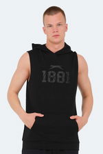 Slazenger - Slazenger VASILISA Erkek Kolsuz Kanguru Cepli Siyah Tişört Slazenger - Slazenger VASILISA Erkek Kolsuz Kanguru Cepli Siyah Tişört