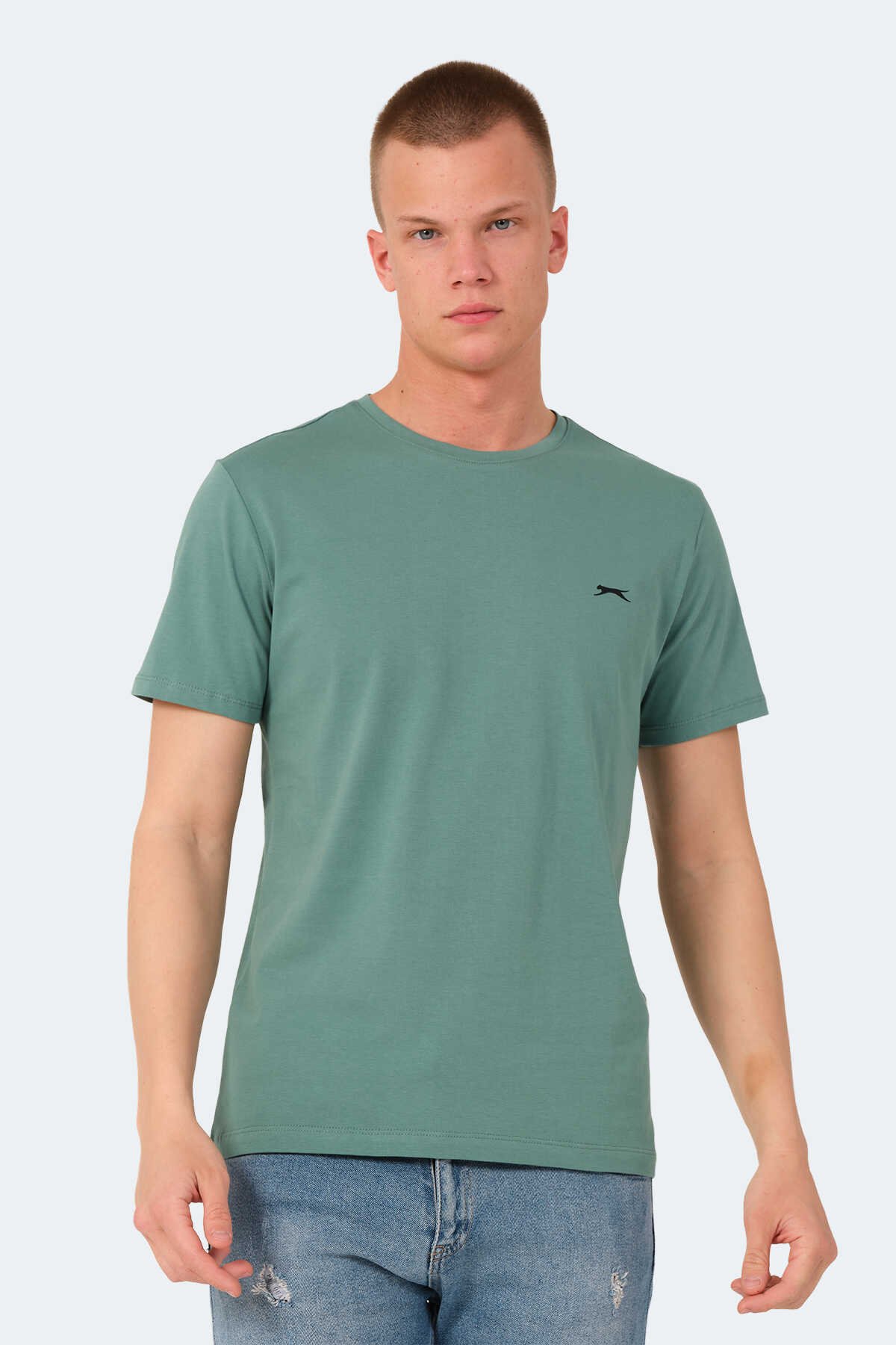 Slazenger - Slazenger VEDA Erkek Tişört Su Yeşili