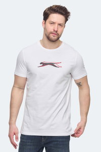 Slazenger - Slazenger VEDRAN KTN Erkek Beyaz Tişört