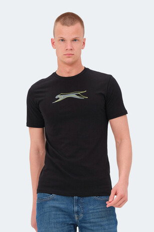 Slazenger VEDRAN KTN Erkek Baskılı Siyah Tişört