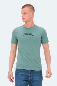 Slazenger - Slazenger VEDRAN KTN Erkek Su Yeşili Tişört Slazenger - Slazenger VEDRAN KTN Erkek Su Yeşili Tişört
