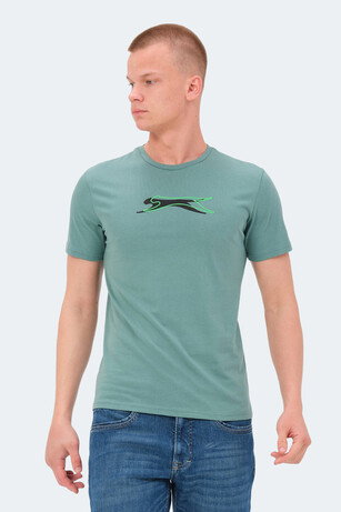 Slazenger VEDRAN KTN Erkek Baskılı Su Yeşili Tişört