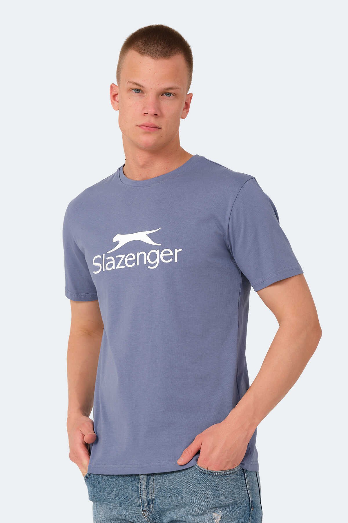 Slazenger - Slazenger VEERA Erkek Tişört Mavi