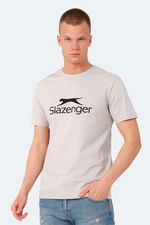 Slazenger - Slazenger VEERA IN Erkek Baskılı Taş Gri Tişört Slazenger - Slazenger VEERA IN Erkek Baskılı Taş Gri Tişört