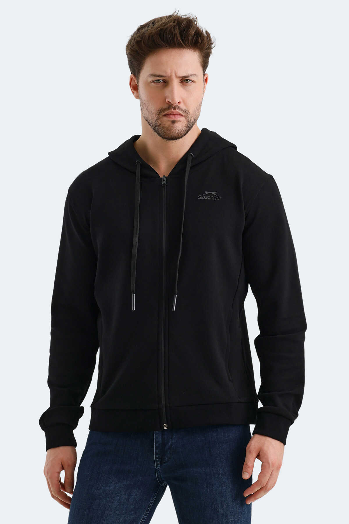 Slazenger - Slazenger VENDA Erkek Sweatshirt Siyah