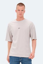 Slazenger - Slazenger VENETIA I Erkek Baskılı Oversıze Taş Gri Tişört Slazenger - Slazenger VENETIA I Erkek Baskılı Oversıze Taş Gri Tişört