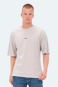Slazenger - Slazenger VENETIA I Erkek Baskılı Oversıze Taş Gri Tişört Slazenger - Slazenger VENETIA I Erkek Baskılı Oversıze Taş Gri Tişört