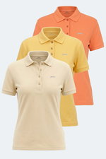 Slazenger - Slazenger VERA 3 LÜ SET Kadın Polo Yaka Tişört