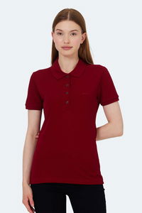 Slazenger - Slazenger VERA I Kadın Polo Yaka Bordo Tişört