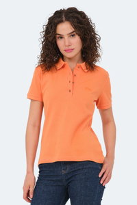 Slazenger - Slazenger VERA I Kadın Polo Yaka Turuncu Tişört