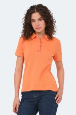 Slazenger - Slazenger VERA I Kadın Polo Yaka Turuncu Tişört
