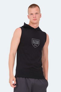 Slazenger - Slazenger VERSIO IN Erkek Kolsuz Baskılı Siyah Tişört Slazenger - Slazenger VERSIO IN Erkek Kolsuz Baskılı Siyah Tişört
