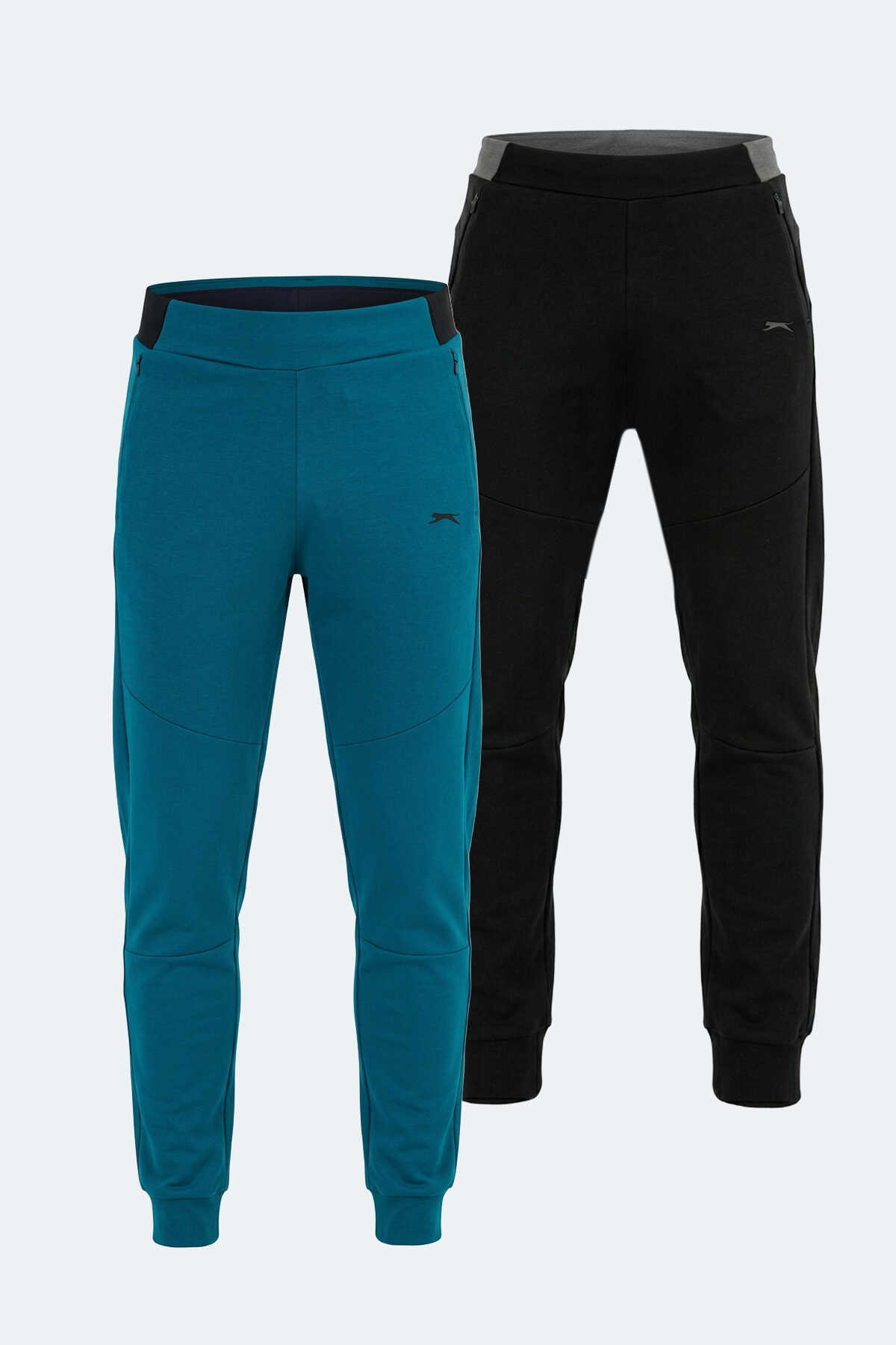 Slazenger - Slazenger VESSEL 2 Lİ SET Erkek Siyah - Petrol Eşofman Altı