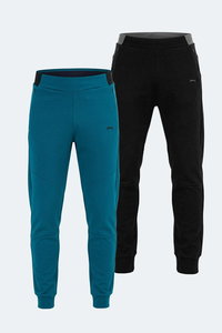 Slazenger - Slazenger VESSEL 2 Lİ SET Erkek Siyah - Petrol Eşofman Altı