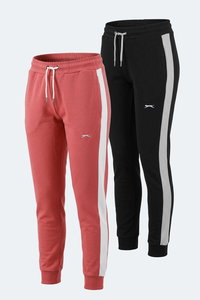 Slazenger - Slazenger VEVA 2 Lİ SET Kadın Siyah - Gül Eşofman Altı