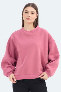 Slazenger - Slazenger VIA Kadın Oversıze Gül Sweatshırt Slazenger - Slazenger VIA Kadın Oversıze Gül Sweatshırt