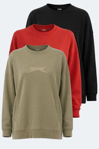 Slazenger - Slazenger VIKENTI SW 3 LÜ SET Kadın Sweatshırt