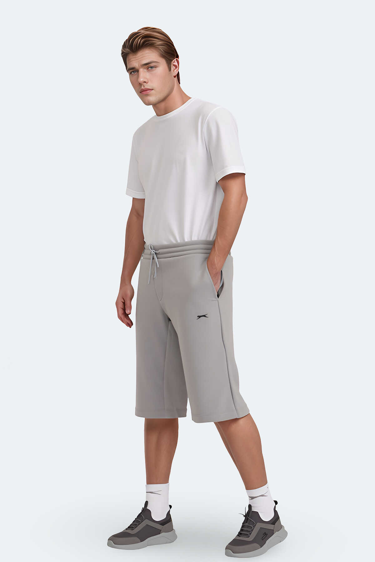 Slazenger - Slazenger VILJA Erkek Şort Gri
