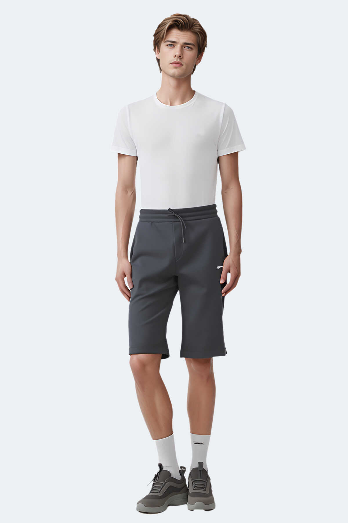 Slazenger - Slazenger VILJA Erkek Şort Koyu Gri