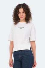 Slazenger - Slazenger VILLAGE Kadın Oversıze Ekru Tişört Slazenger - Slazenger VILLAGE Kadın Oversıze Ekru Tişört