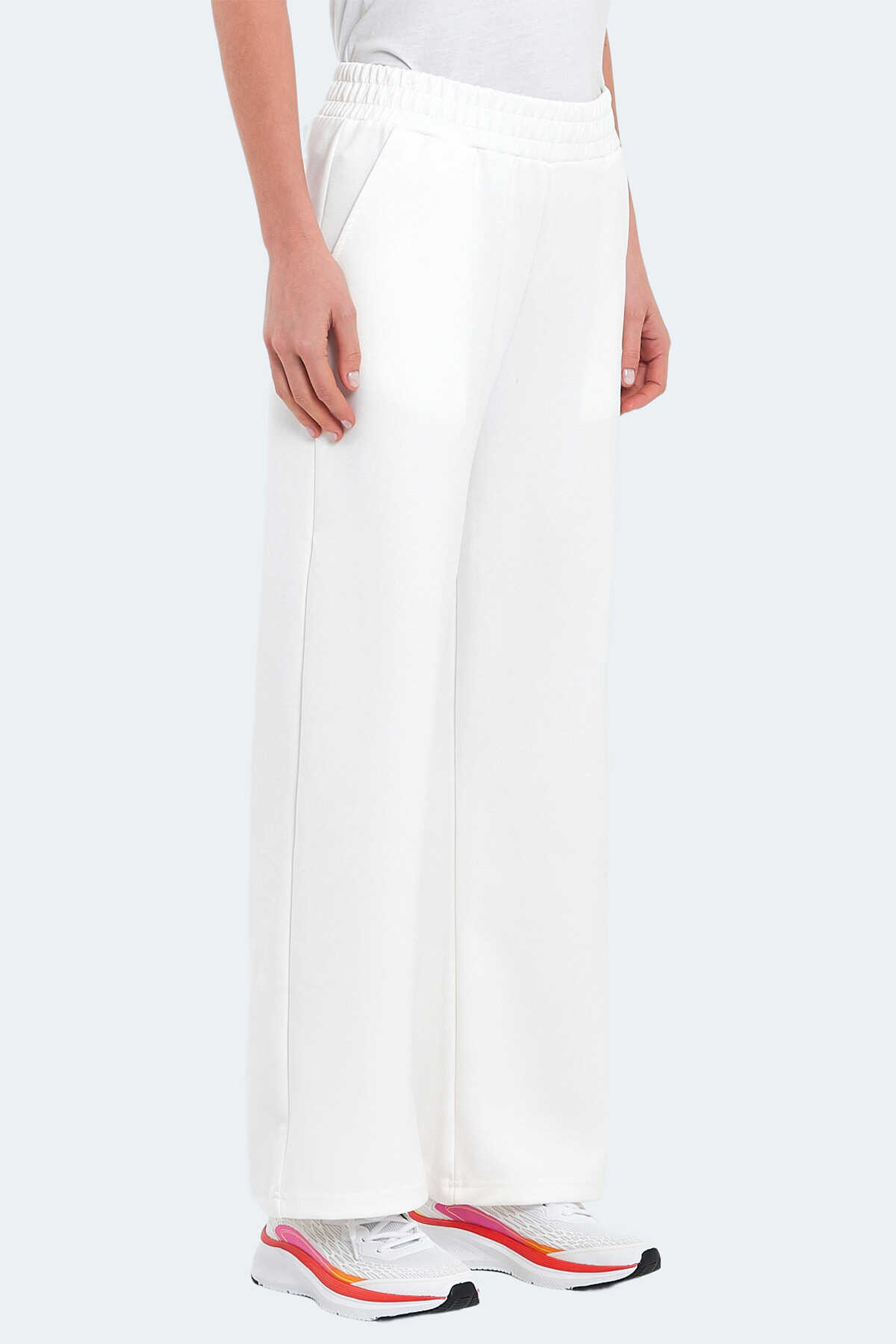Slazenger VILLE Kadın Cepli Bol Paça Ekru Pantolon - 5