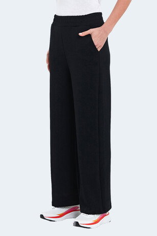 Slazenger VILLE Kadın Cepli Bol Paça Siyah Pantolon 