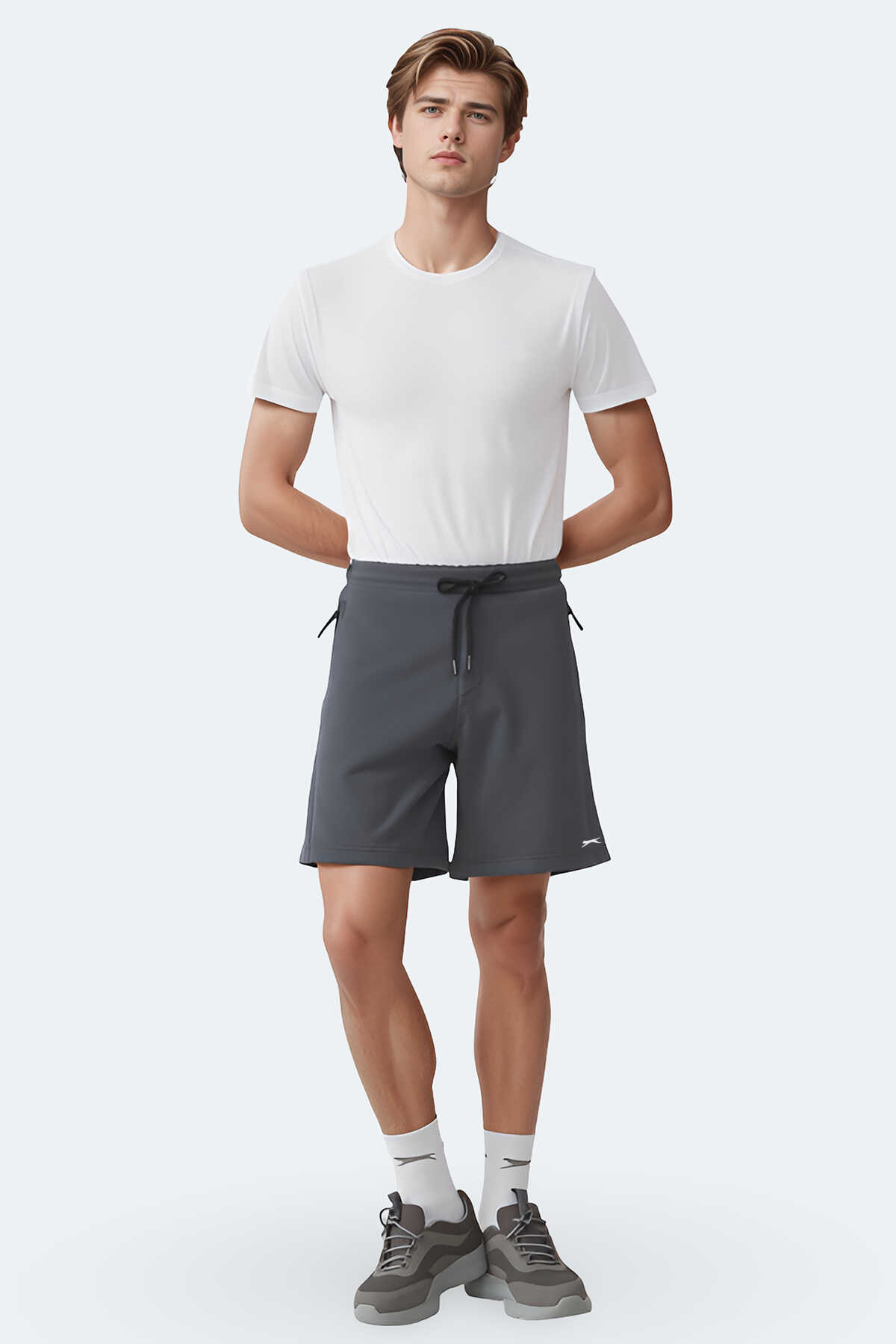 Slazenger - Slazenger VILTE Erkek Şort Koyu Gri