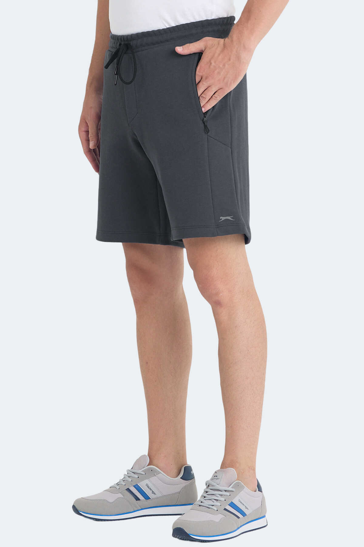 Slazenger - Slazenger VILTE I Erkek Cepli Koyu Gri Şort