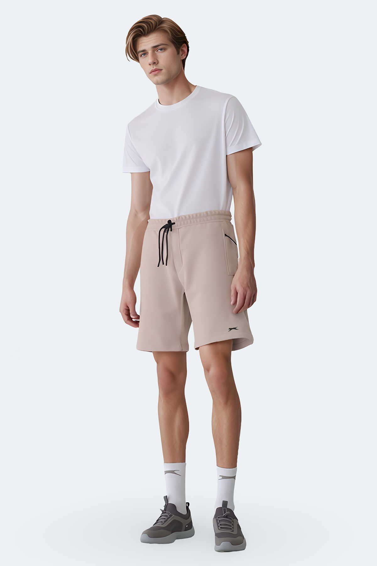 Slazenger - Slazenger VILTE Erkek Şort Taş Gri