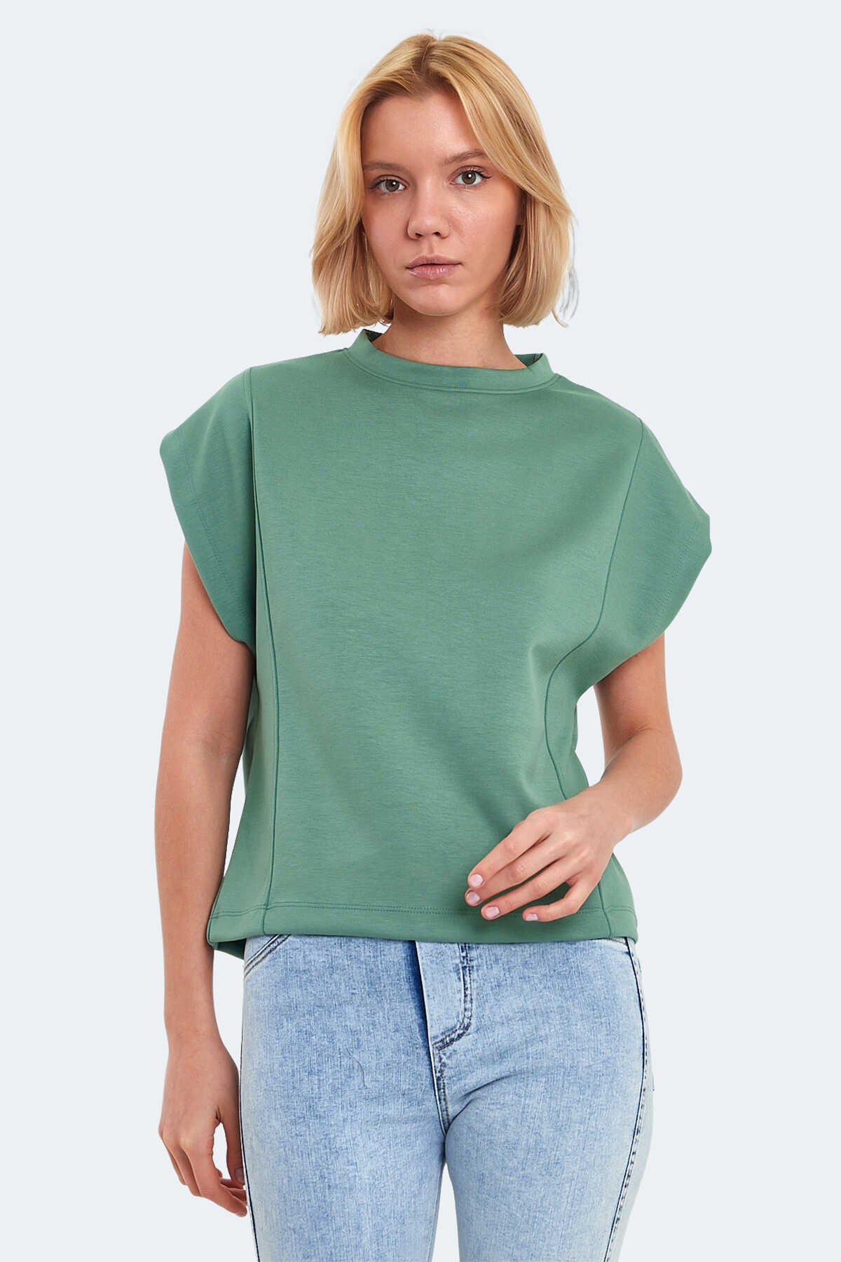 Slazenger - Slazenger VINCENZA Kadın Tişört Su Yeşili