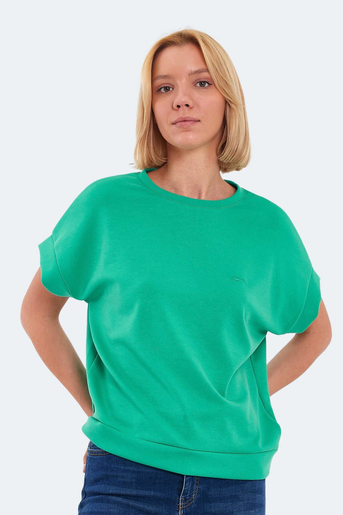 Slazenger - Slazenger VINKO I Kadın Tişört Yeşil
