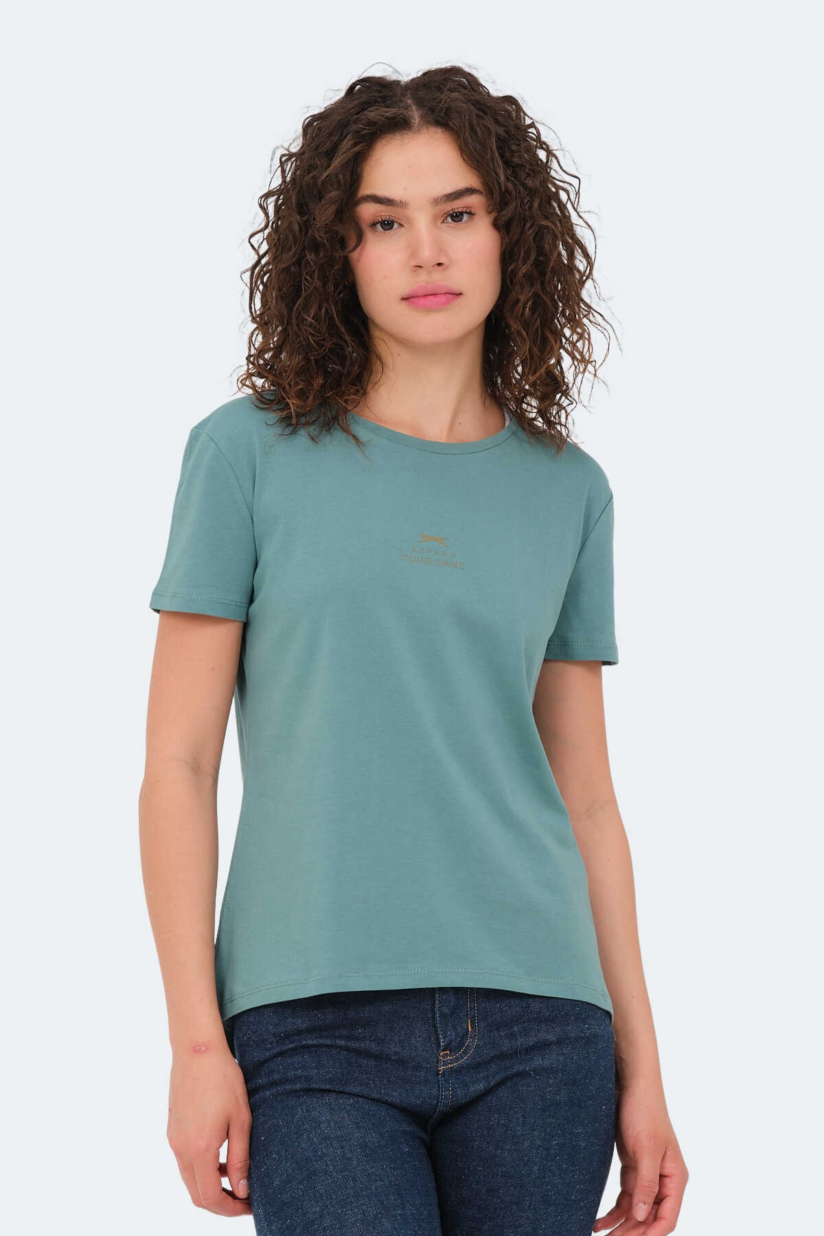 Slazenger VIRAJ 3 lü Set Kadın Ekru - Su Yeşili - Fuşya Tişört - 2