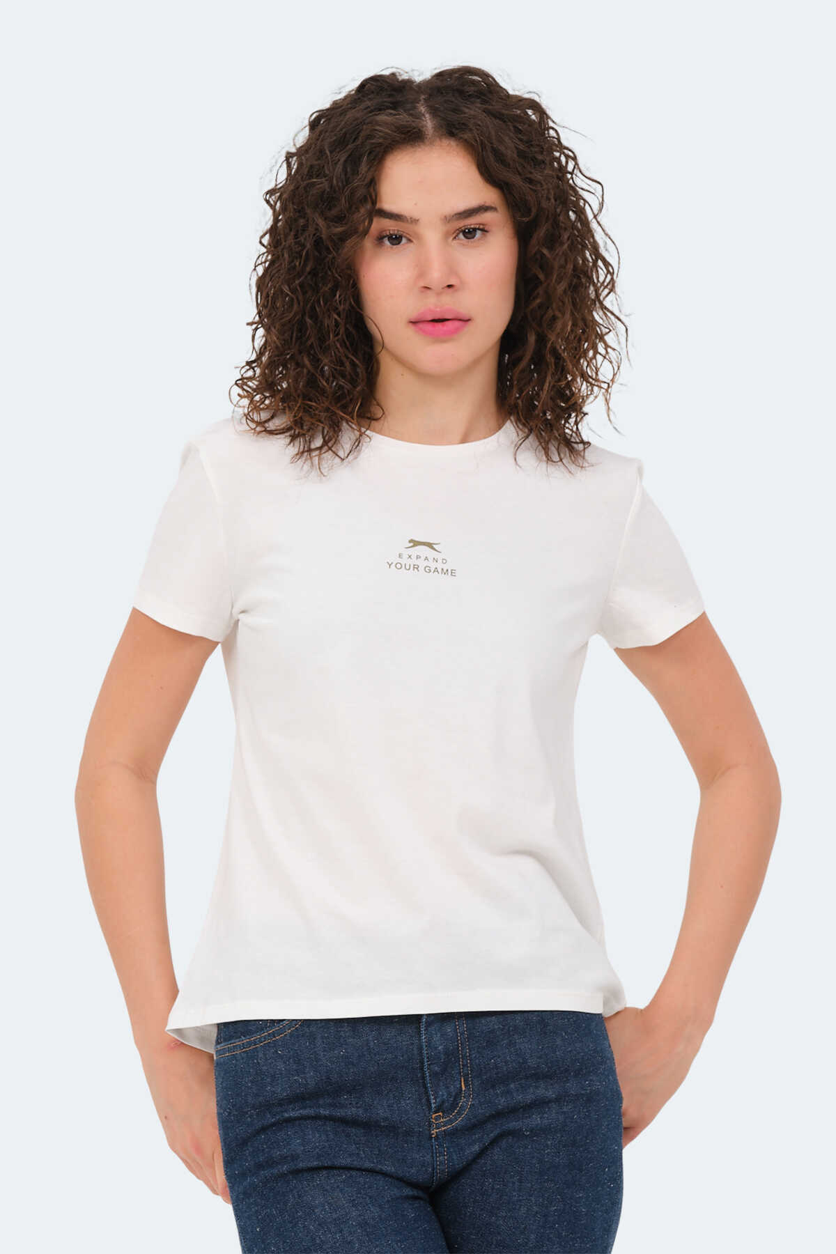 Slazenger VIRAJ 3 lü Set Kadın Ekru - Su Yeşili - Fuşya Tişört - 3