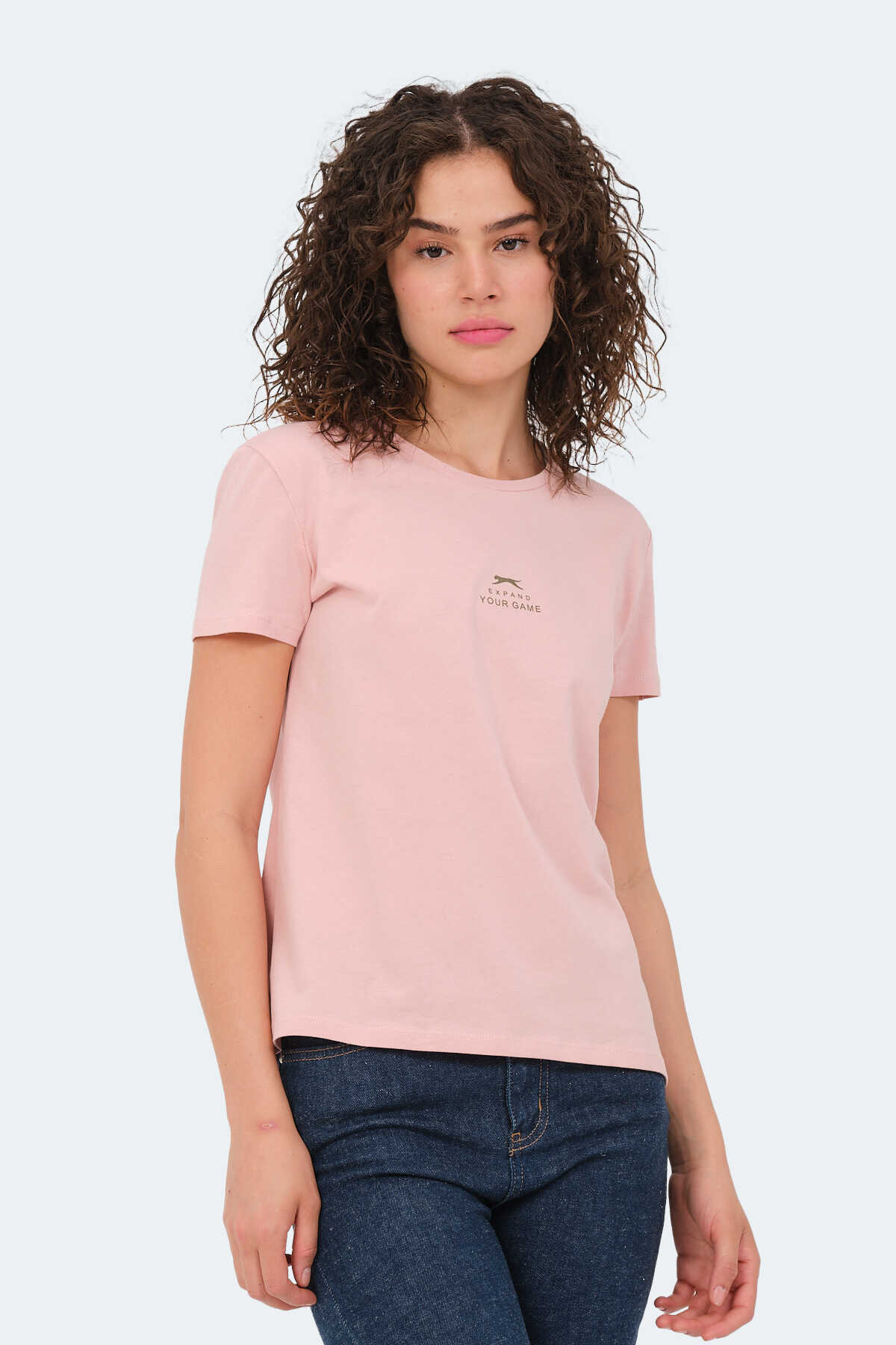 Slazenger VIRAJ 3 lü Set Kadın Ekru - Su Yeşili - Fuşya Tişört - 4