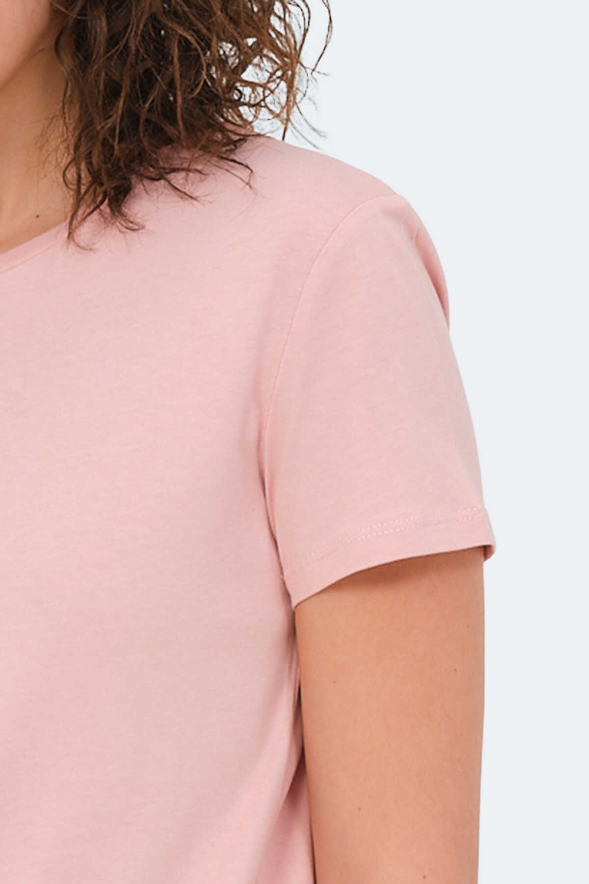 Slazenger VIRAJ 3 lü Set Kadın Ekru - Su Yeşili - Fuşya Tişört - 6