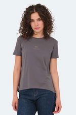 Slazenger - Slazenger VIRAJ Kadın Koyu Gri Tişört