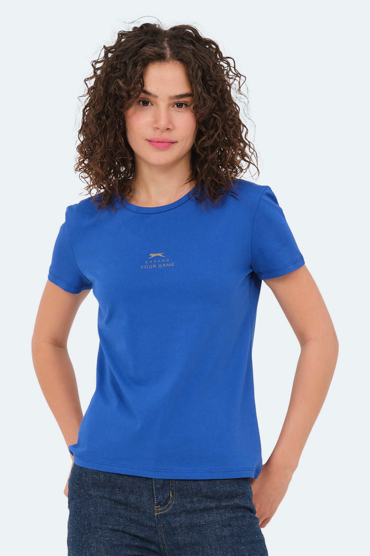 Slazenger - Slazenger VIRAJ Kadın Tişört Saks Mavi