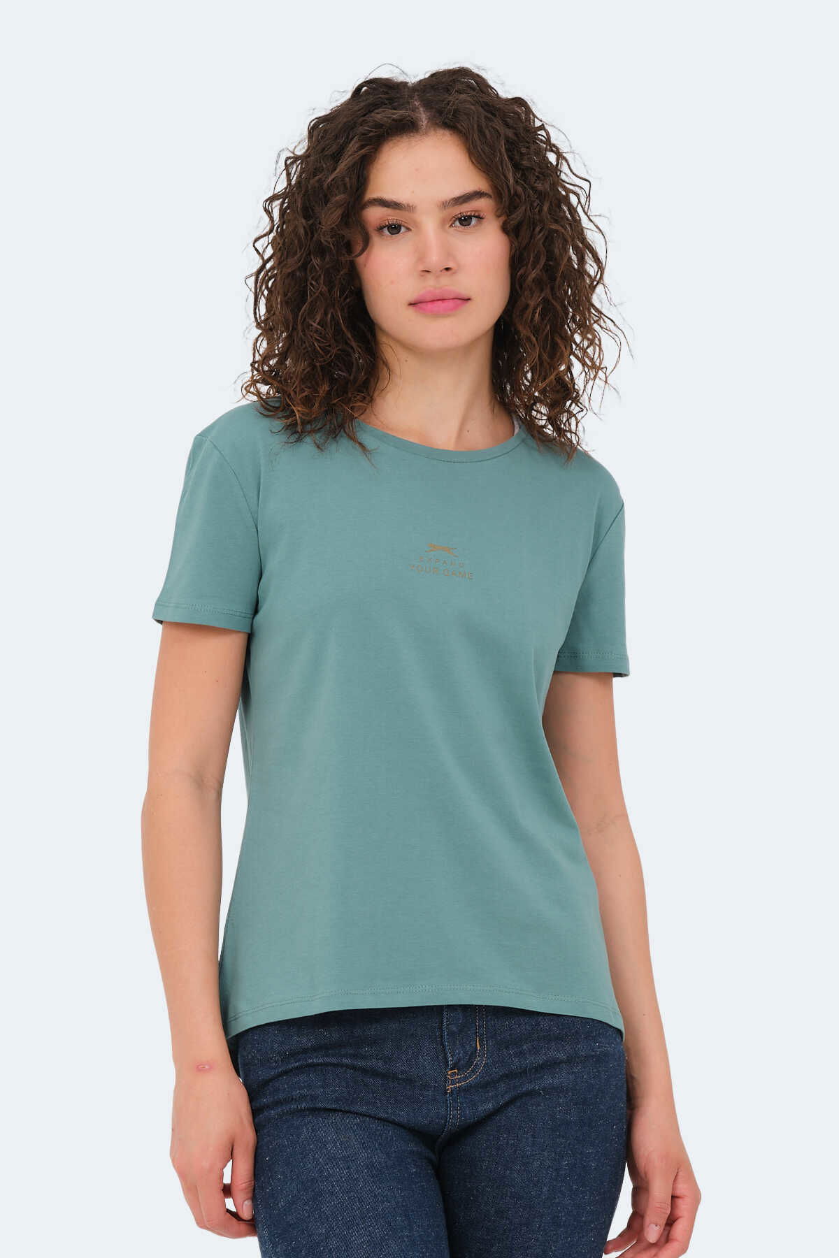 Slazenger - Slazenger VIRAJ Kadın Tişört Su Yeşili