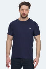 Slazenger - Slazenger VISHAL KTN Erkek Slim Fit Lacivert Tişört
