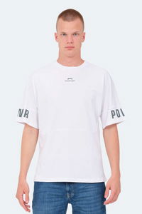 Slazenger - Slazenger VISION Erkek Oversıze Beyaz Tişört Slazenger - Slazenger VISION Erkek Oversıze Beyaz Tişört