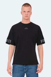 Slazenger - Slazenger VISION Erkek Oversıze Siyah Tişört Slazenger - Slazenger VISION Erkek Oversıze Siyah Tişört