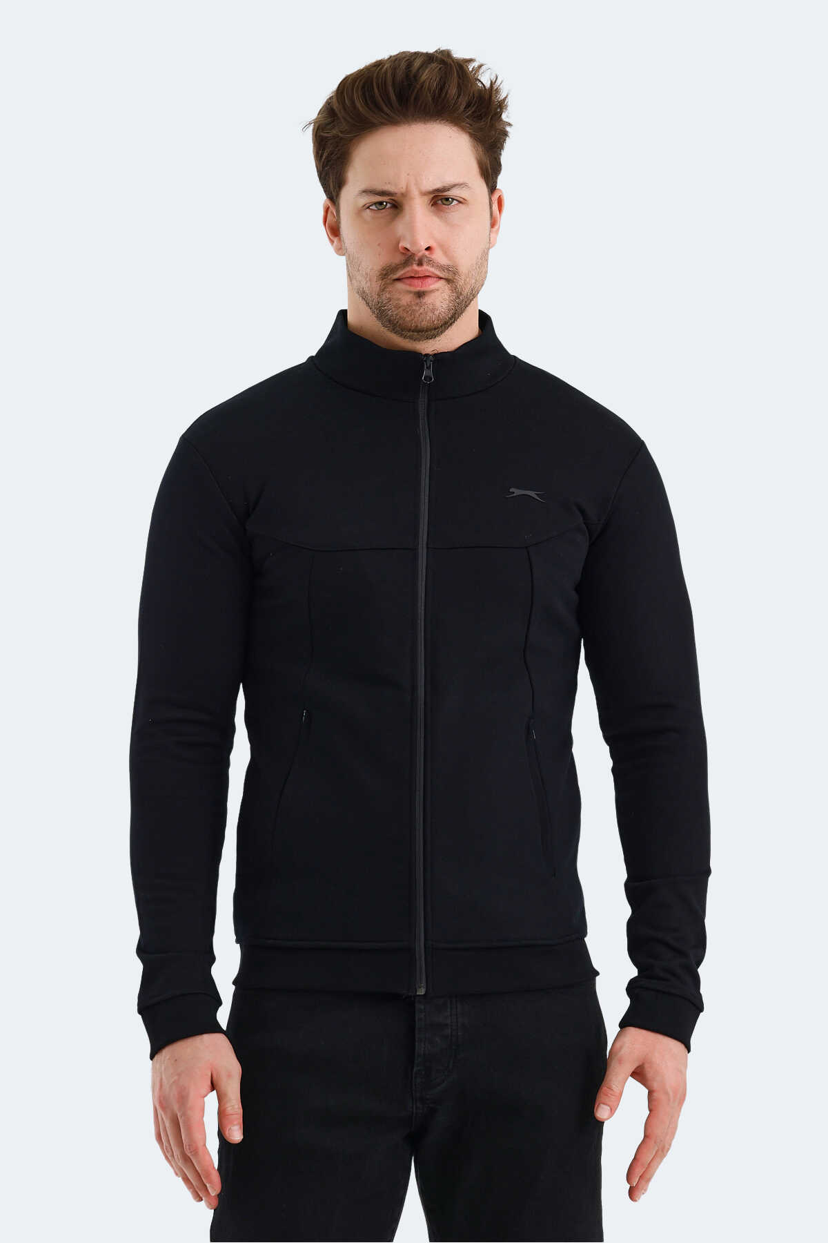 Slazenger - Slazenger VISUAL Erkek Sweatshirt Siyah