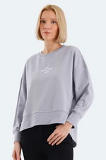 Slazenger - Slazenger VITAL Kadın Crop Lila Sweatshırt Slazenger - Slazenger VITAL Kadın Crop Lila Sweatshırt