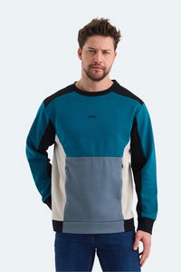 Slazenger - Slazenger VITALI IN Erkek Petrol Sweatshırt Slazenger - Slazenger VITALI IN Erkek Petrol Sweatshırt