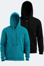 Slazenger - Slazenger VONDA 2 Lİ SET Erkek Siyah - Petrol Sweatshırt