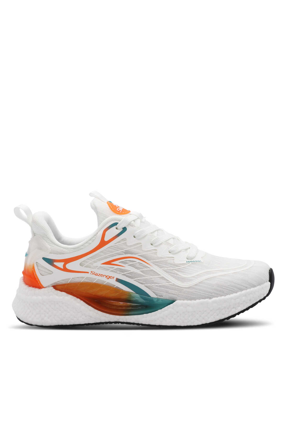 Slazenger - Slazenger WARWICK Erkek Beyaz / Turuncu Koşu & Yürüyüş Spor Ayakkabısı