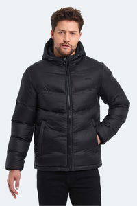 Slazenger - Slazenger WORLD Erkek Kapüşonlu Şişme Siyah Mont & Kaban Slazenger - Slazenger WORLD Erkek Kapüşonlu Şişme Siyah Mont & Kaban